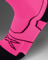 Vectr Cushion Crew Socks, Fuchsia/Black