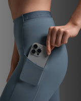 Form Stash Hi-Rise Compression 7/8 Tights, Dark Sage/Dark Sage