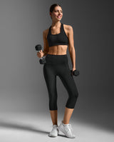 Form Stash Hi-Rise Compression 3/4 Tights, Black/Black