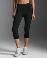 Form Stash Hi-Rise Compression 3/4 Tights, Black/Black