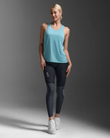 Light Speed Tech Singlet, Retro Blue/Retro Blue Reflective