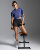 Form Soft Jersey Crop Tee, Future Dusk/Future Dusk