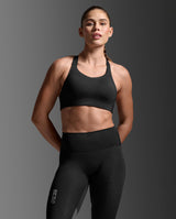 Light Speed High Impact Bra, Black/Silver Reflective