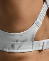 Light Speed High Impact Bra, White/Silver Reflective