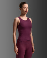 Fluid Modal Ribbed Tank, Amaretto/White