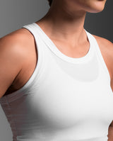 Fluid Modal Ribbed Tank, White/White