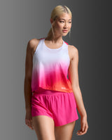 Light Speed React Crop Singlet, Fuchsia Gradient/White Reflective