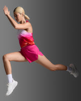 Light Speed React Crop Singlet, Fuchsia Gradient/White Reflective