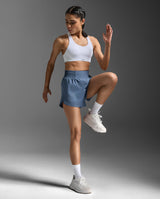 Aero Hi-Rise 4 Inch Shorts, Indigo/Indigo Reflective