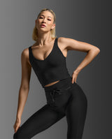 Fluid Longline Bra, Black/Black