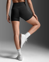 Fluid Hi-Rise 5 Inch Shorts, Black/Black