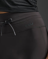 Flex Hi-Rise Drawcord Tights, Sable/Sable