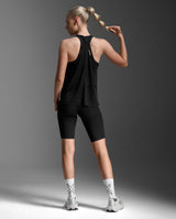 Relight Racerback Singlet, Black/White