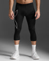 CORE COMPRESSION 3/4 TIGHTS - BLACK/SILVER