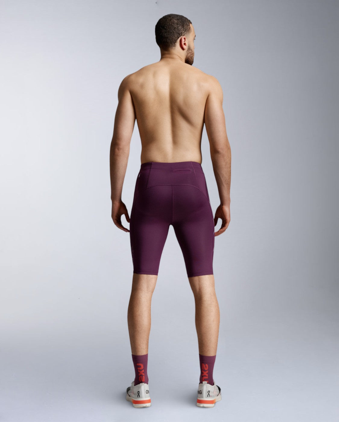 Light Speed Compression Shorts, Sangria/Sangria Reflective