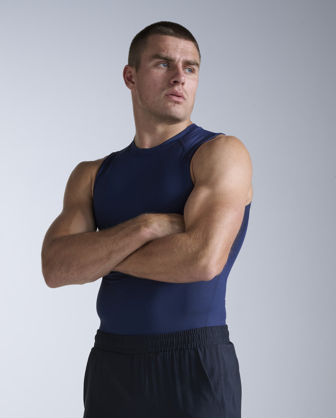 Core Compression Sleeveless, Navy/Navy