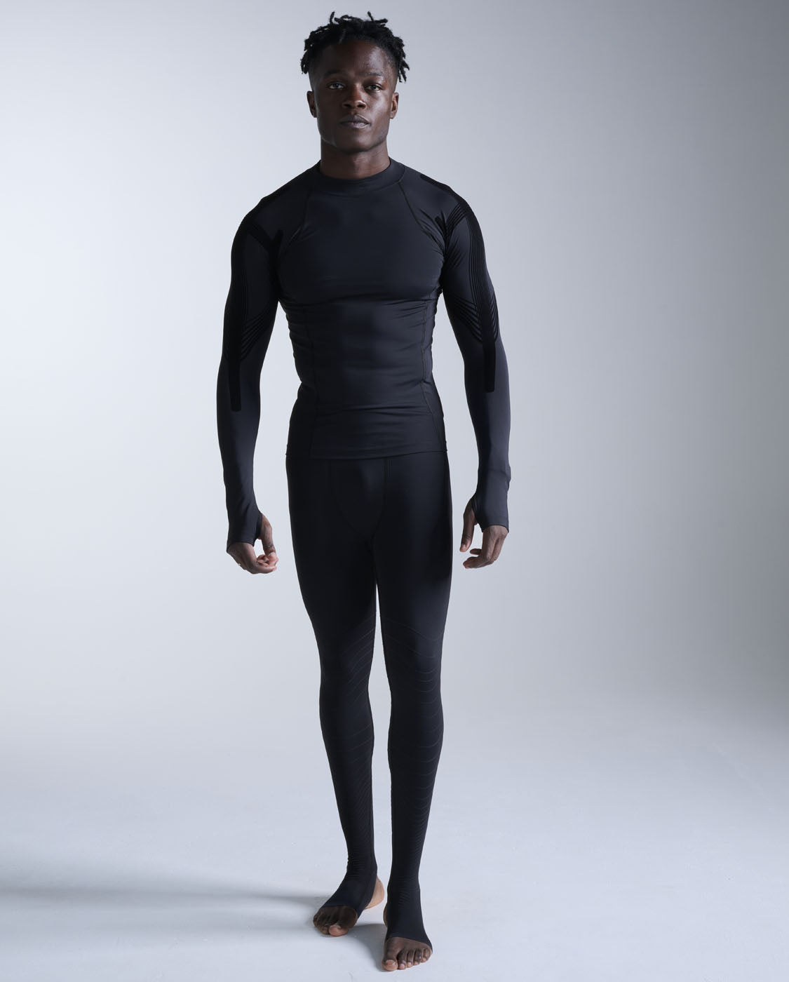 Recovery Fir Compression Top, Black/Nero