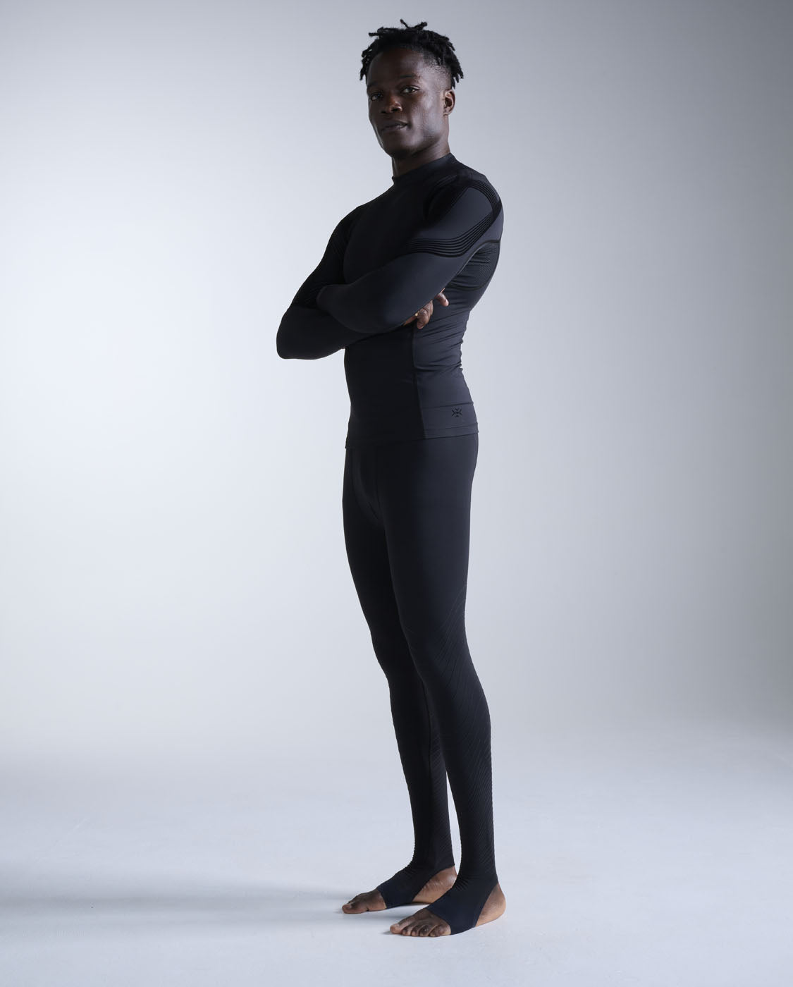 Recovery Fir Compression Top, Black/Nero