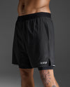 AERO 2-IN-1 7 INCH SHORTS - BLACK/SILVER REFLECTIVE