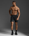 AERO 7 INCH SHORTS - BLACK/SILVER REFLECTIVE