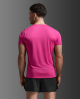 Light Speed Tech Tee, Fuchsia/Black Reflective