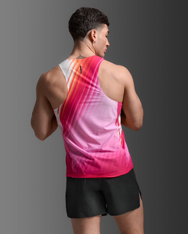 Light Speed React Singlet, Fuchsia Gradient/Black Reflective
