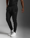 Commute Smooth Spacer Trackpants - Black/Black