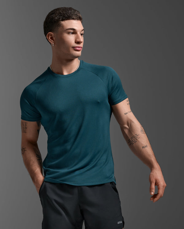 Aero Mesh Tee, Dark Moss/Silver Reflective