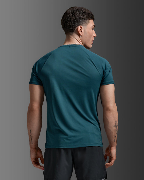 Aero Mesh Tee, Dark Moss/Silver Reflective