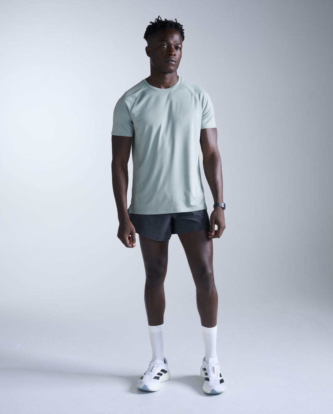 Aero Mesh Tee, Smoke Blue/Black Reflective