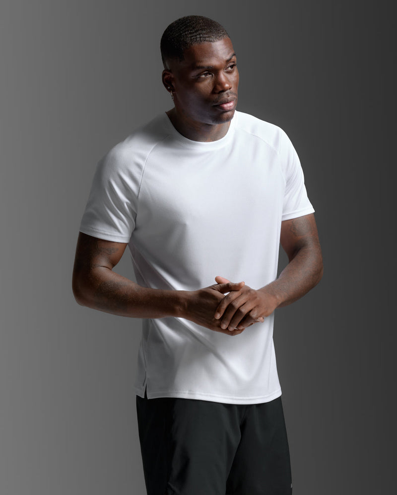 Aero Mesh Tee, White/Silver Reflective