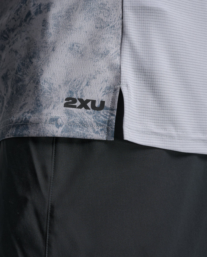 Aero Mesh Tee, Weathervane Marble/Black Reflective