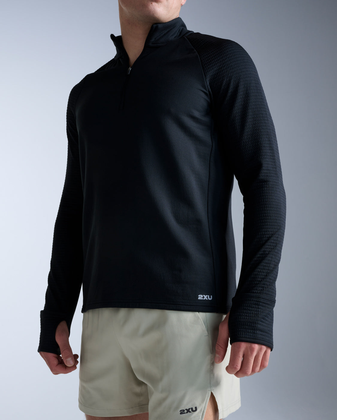 Ignition Haptic 1/4 Zip, Black/Silver Reflective