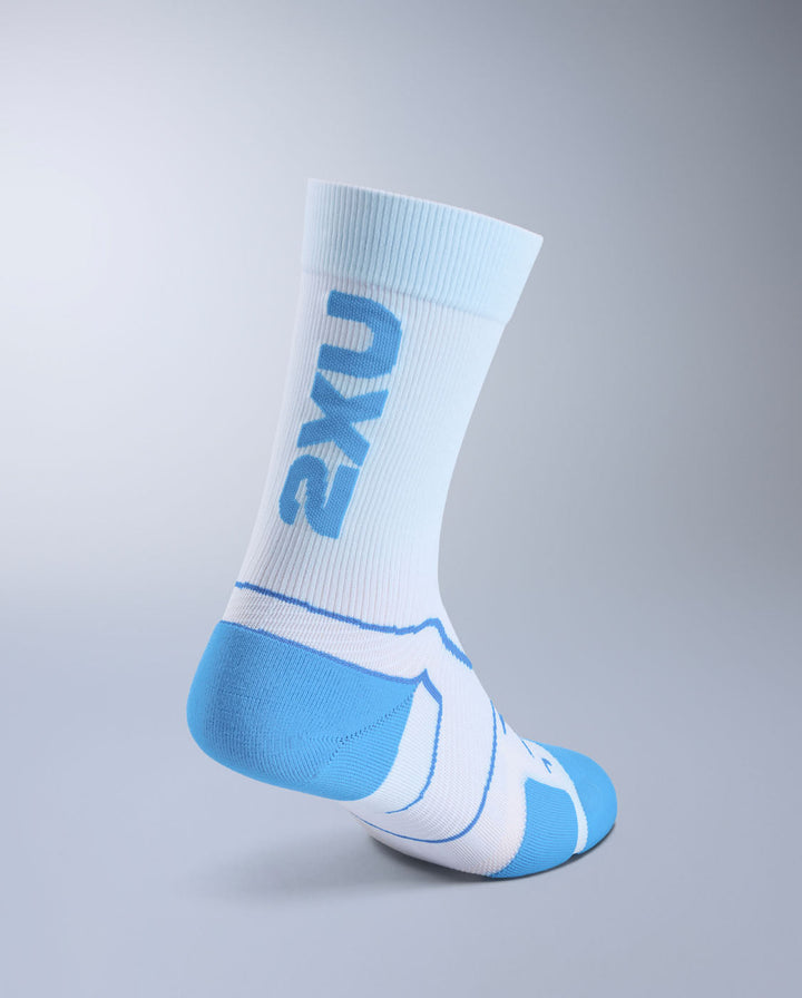 Vectr Cushion Crew Socks, Moonstone/Silverlake Blue