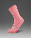 Vectr Cushion Crew Socks - Pink Glow/White