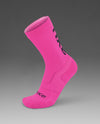 Vectr Light Cushion Crew Socks - FUCHSIA/BLACK