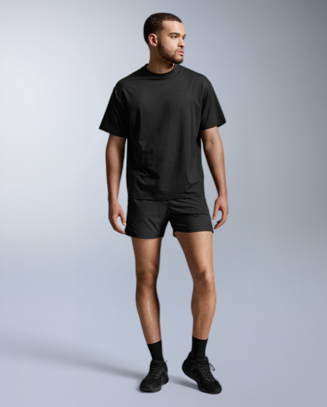 Motion Oversized Tencel Tee, Black/Black