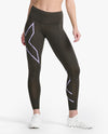 LIGHT SPEED MID-RISE COMPRESSION TIGHT - FLINT/LAVENDER REFLECTIVE