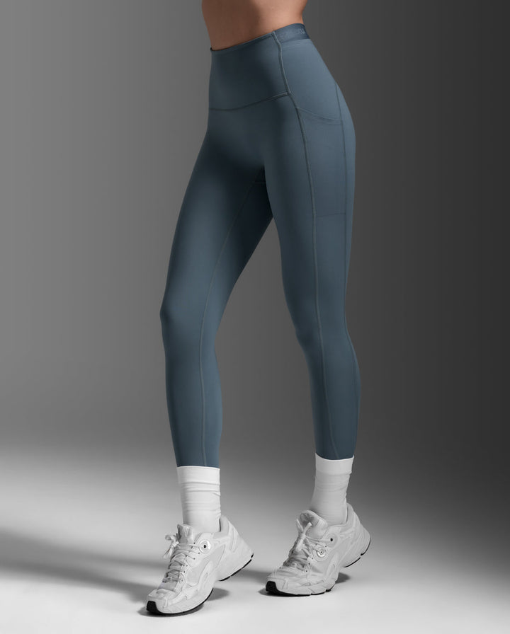 Form Stash Hi-Rise Compression Tights, Dark Sage/Dark Sage