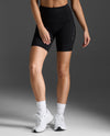 FORM STASH HI-RISE BIKE SHORTS - BLACK/BLACK