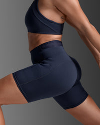 Form Stash Hi-Rise Compression 6 Inch Shorts, Midnight/Midnight1