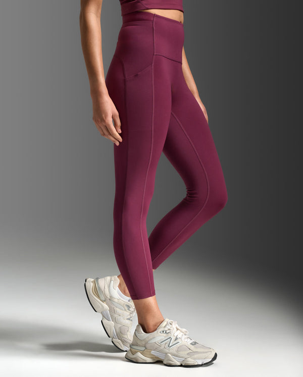 Form Stash Hi-Rise Compression 7/8 Tights, Amaretto/Amaretto