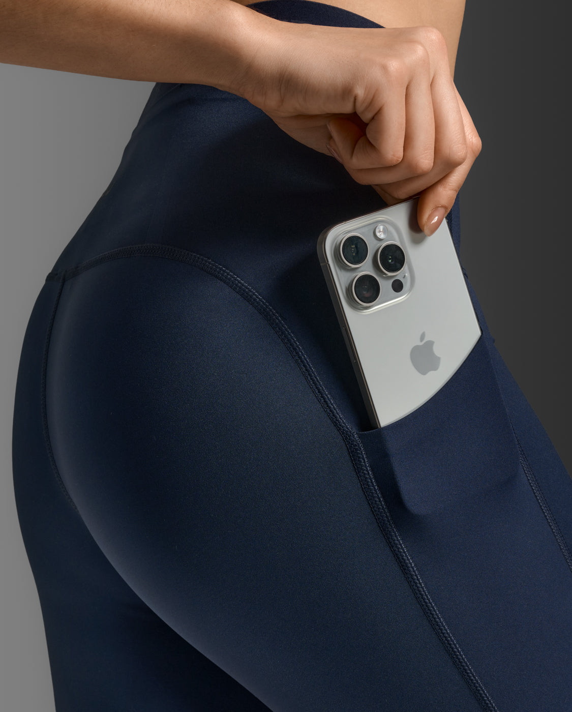 Form Stash Hi-Rise Compression 7/8 Tights, Midnight/Midnight