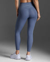 Ribbed Hi-rise Compression Tights - Indigo/Blue Stone