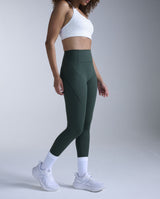 Flex Hi-Rise Compression Tights, Ever Green/Ever Green