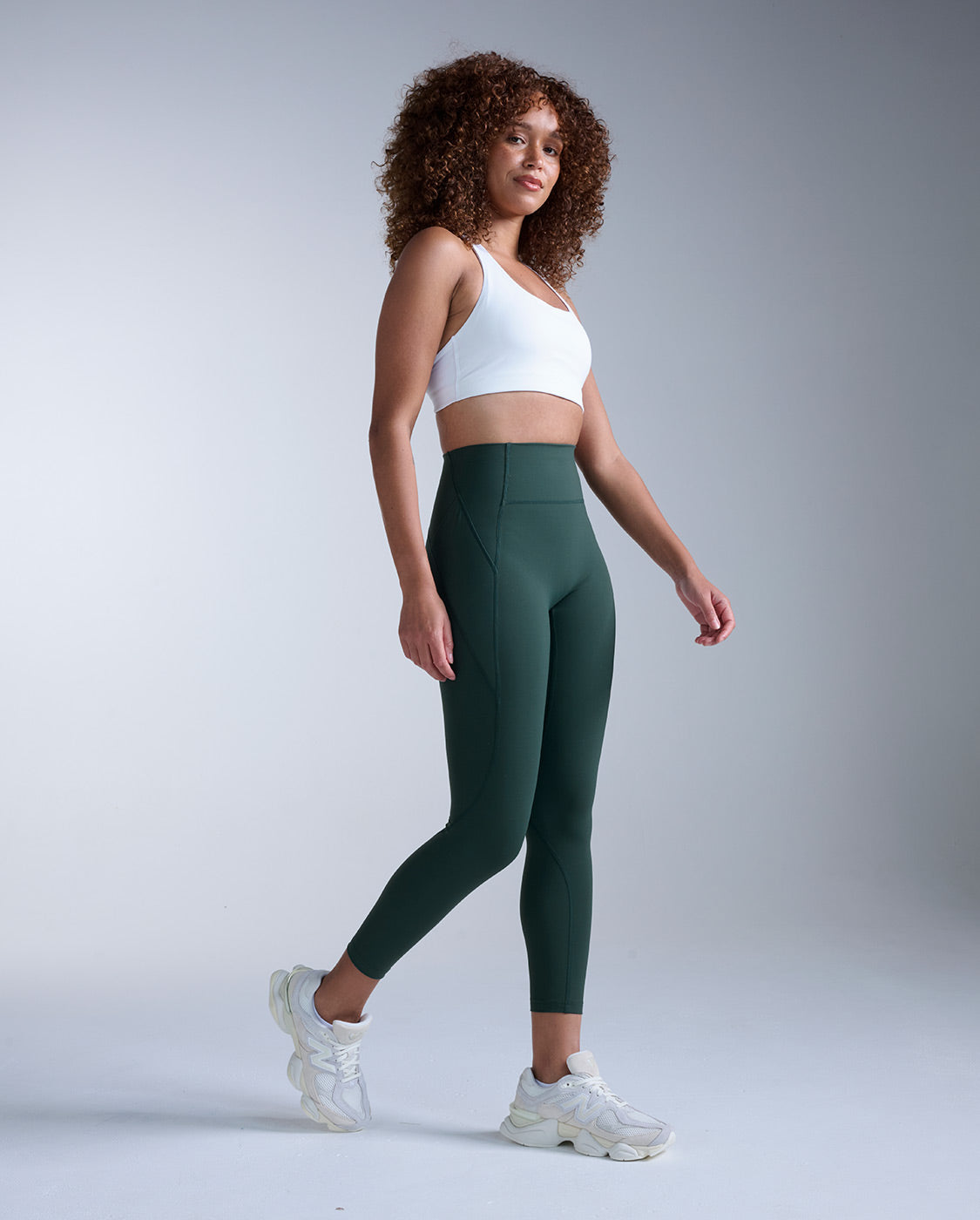 Flex Hi-Rise Compression 7/8 Tights, Ever Green/Ever Green
