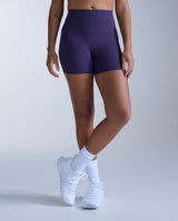 Flex Hi-Rise Compression 4 Inch Shorts, Velvet Purple/Velvet Purple