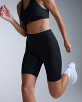 Core Hi-Rise Compression 7 Inch Shorts, Black/Silver