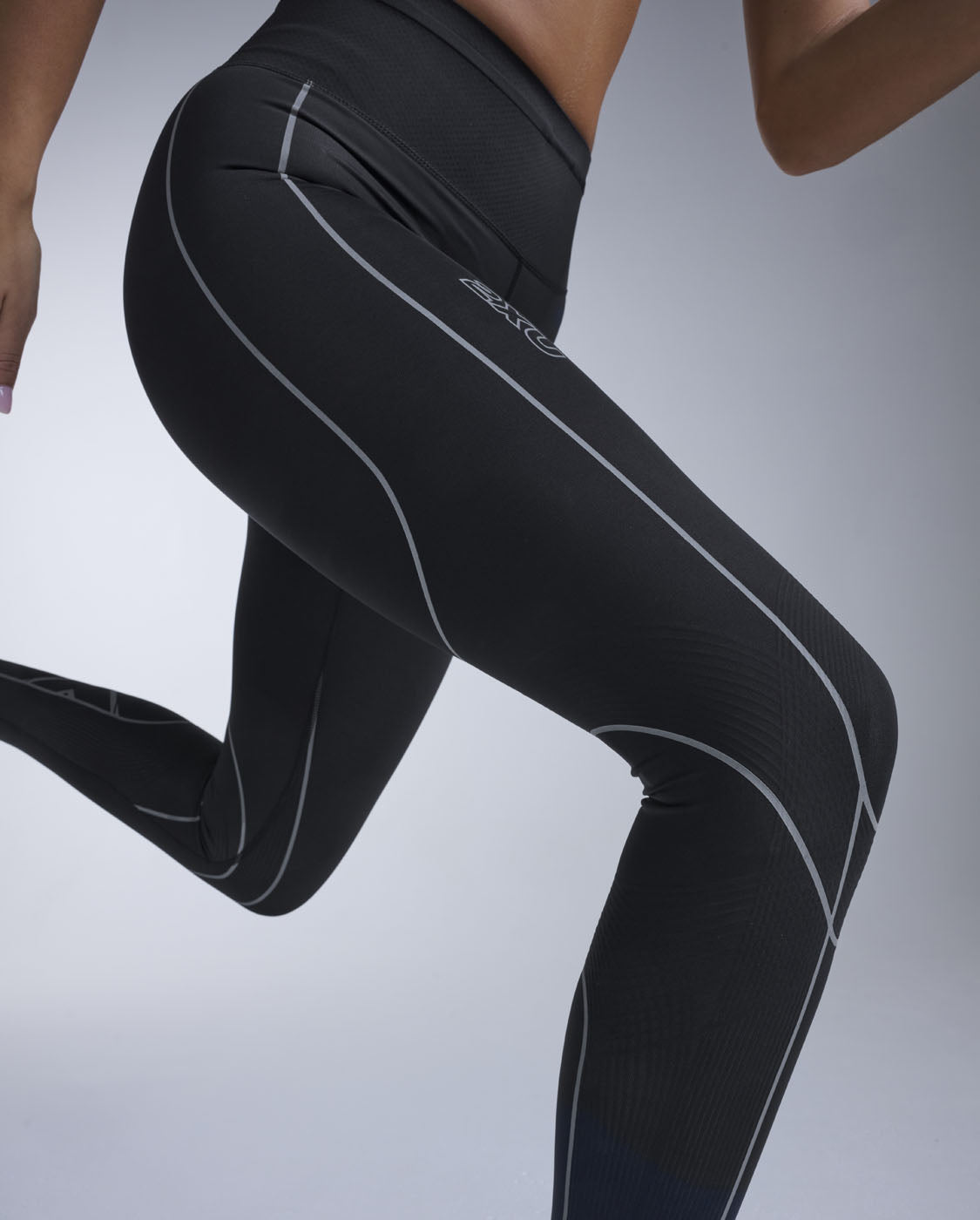 Light Speed Kinesis Hi-Rise Compression Tights, Black/Black