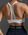 Form Strappy Low Impact Bra - White/White